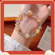 {Design Style} Amethyst Yellow Tower Crystal Agate Bracelet Bracelet