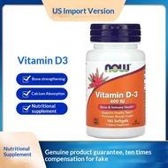 【Fast delivery】NOW Foods, Vitamin D-3 400 IU 180 Softgels Vitamin D3 400 IU 180 Softgels