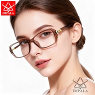 IMPALA LH5006W Fashion Women Reading Glasses Anti Blue Light Farsighted Eyeglasses UV Protection HD 