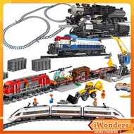 Heavy-Haul Train Steam Blocks Locomotive Children Toys High-speed Passenger Train Track 60098 Boys K
