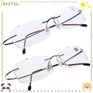 NEXTSG Reading Glasses Degree Spectacles Unisex Ultralight Memory Titanium