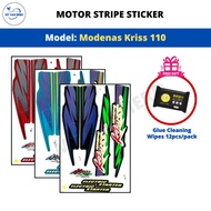 MODENAS Kriss 110  Body Cover Set Stripe Sticker Motor Premium Motor Sticker