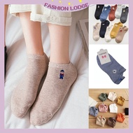 Ready Stock Cute Cartoon Pattern Socks No Show Linen Stoking