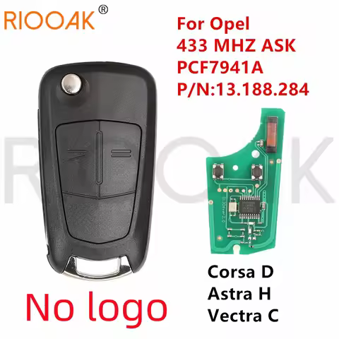 No logo 3B Opel Remote 736-743-A Remote Flip Car Key PCF7941A Chip 433MHz For Opel Vauxhall Corsa D 