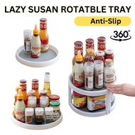 [SG] IMP HOUSE Lazy Susan Turntable Organizer Non-Skid 360 Rotating Tray for Seasoning &amp; Condiments