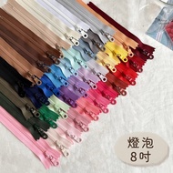 YKK Plastic Steel Zipper No. 8 inch No. 3 Slider Bulb Slider Patchwork Zipper YKK Zipper Bulb 8 inch