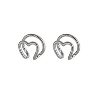 Nels Love Atlanta RI8-201 Unisex Alloy Silver Y2k Korean E-Girl Cool Non-Piercing Earrings