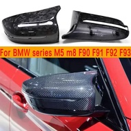 For BMW M5 F90 M8 F91 F92 F93 2017  Upgrade Shells Rearview Cap Dry Carbon fiber rear view mirror ca