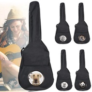 Black Guitar Bag Printing Window Series Waterproof 31-41 Inch Guitar Protective Storage Backpack