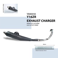 CJ IPOH Y16 Y16ZR 35MM CHARGER SLIP-ON EXHAUST (35MM STAINLESS STEEL MANIFOLD) STANDARD CUTTING RACI