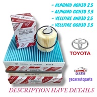 Toyota alphard vellfire engine air filter/oil filter/cabin filter AGH30 GGH30 ANH30 2.5 3.5 V6 17801