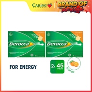 BEROCCA VITAMIN B+C ORANGE EFFERVESCENT TABLET (45S × 2)