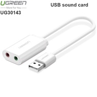 Cáp chuyển USB 2.0 to 3.5mm UGREEN 30143 US205 (USB - jack 3.5mm Headphone và Microphone)
