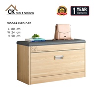 CK L80cm Doorway Footstool Foldable Shoes Cabinet Shoes Rack Bench