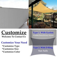 Customize 300D Waterproof Polyester Fabric Sun Sails Gazebo Pergolas Canopy Awnings Balcony Safety Privacy Screen