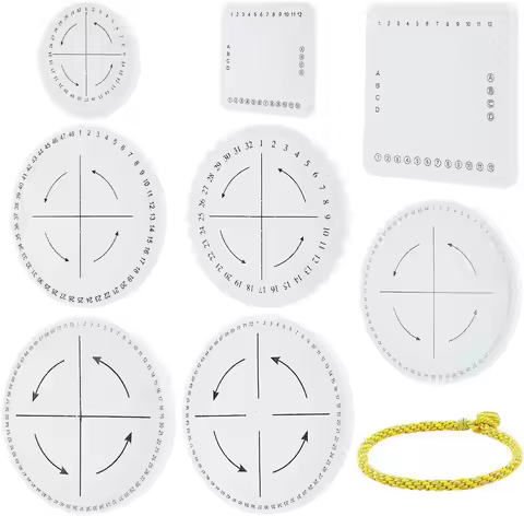 8 Style Kumihimo Braiding Board Foam Bracelet Braided Beading Cord Round Square Weaving Loom Disk fo