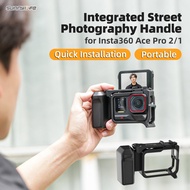 For Insta360 Ace Pro 2/1 Street Photography Handle Ergonomic Hand Grip Quick Release Shutter  ชุดกรอ