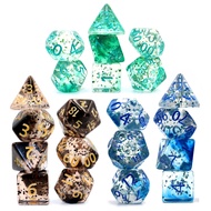 Crystal style DND Dice Set Polyhedral Table Game Dice Role-Playing RPG Dice With Box