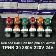 Indicator light D25 D30, Headlight indicator light 25mm 30mm TPNR-25 TPNR-30 24VDC 220VAC 380VAC