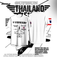 ประเทศไทย F-16 เสื้อยืดแฟชั่น การออกแบบแขนสั้นความภาคภูมิใจที่ทันสมัย สวยจนขนลุกTHAILAND F-16