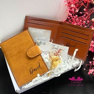 Personalized Passport Holder and Men's Leather Wallet | Gift for His/Her Gift ideas