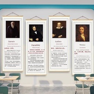 office desk decoration hiasan merdeka Saintis, potret selebriti, lukisan kain gantung, hiasan dindin