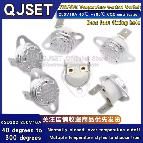 KSD302 16A /250V 40-300 degree Ceramic KSD301 Normally Closed Open Temperature Switch Thermostat 45℃