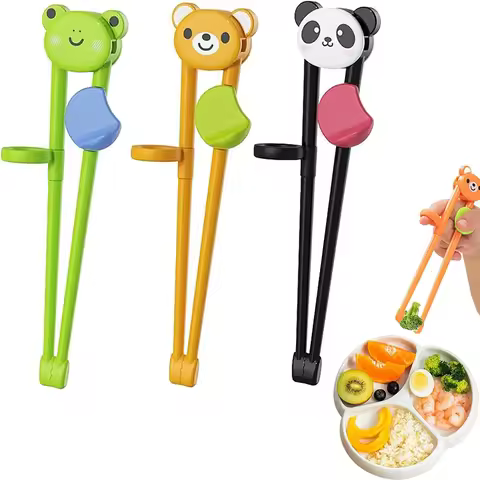 Kids Training Chopsticks Cartoon Animal Chopsticks Elementary Learning Chopstick Reusable Chopstick