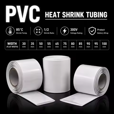 hite 18650 Lithium Battery Film PVC Heat Shrink Wrap Film 30-100mm Width Pack Protection Battery pac
