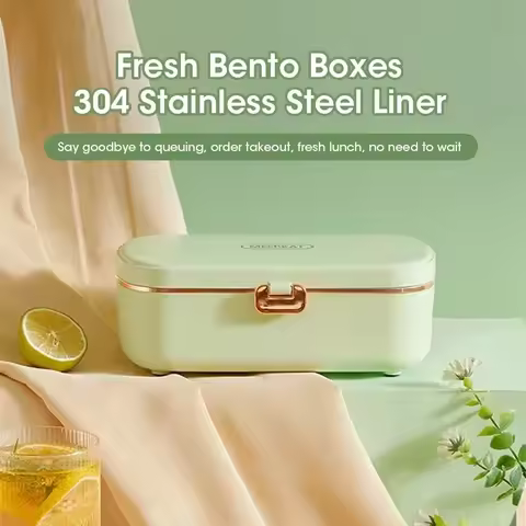 Electric Lunch Box Heater Portable Mini Waterless Food Heating Hot Rice Lunch Box for Office Dormito