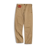 กางเกงขายาวทรงตรง Maden American Retro Heavyweight Kaki Casual Pants ทรงตรง ผ้าฝ้ายแท้ ทรงสลิม สำหรั