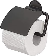 Tiger Tune Toilet Paper Holder with Lid, Mounting without Drilling thanks to Integrated Adhesive Fil