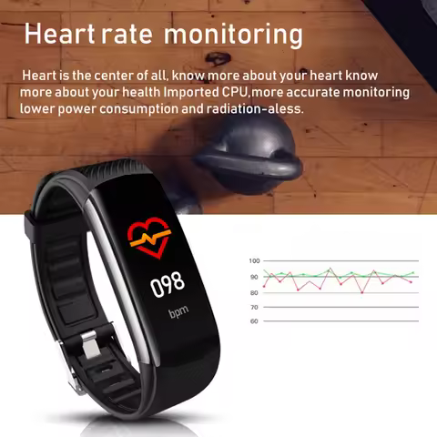 C6T Temperature Measurement Bracelet/Blood Pressure/Heart Rate/Blood Oxygen/Exercise/Health Monitori