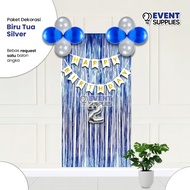 Paket Set Dekorasi Ulang Tahun Hemat Simple Murah [Balon Angka Bebas] Anak Remaja Dewasa Sweet Seven