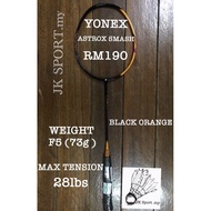 YONEX ASTROX SMASH ( BLACK ORANGE ) BADMINTON RACKET < 100% ORIGINAL >