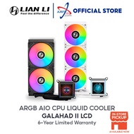 LIAN LI GALAHAD II LCD 280/360 ARGB AIO CPU LIQUID COOLER (BLACK/WHITE) 280MM/360MM