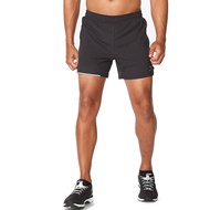 [2XU Australia] Men AERO 5 Inch Shorts Black/Reflective Silver Outdoor Fitness Sports Pants Playing 