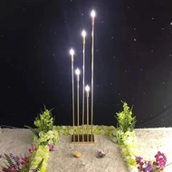 cod 2 set 10 Heads Metal Candelabra Candle Holders Electric Wedding Table Centerpiece Road Lead Cand