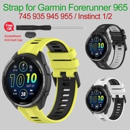 Band Compatible with Garmin Forerunner 965 Watch -  20mm Soft Silicone Replacement Watch Band Strap 