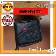 Dompet kulit/wallet berzip / fesyen lelaki / beg dompet lipat lelaki