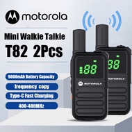 HT Motorola T82 Walkie talkie two way radio jarak jauh 10KM Daya Tinggi 10W 16 Saluran Radio(2unit)p