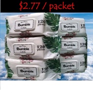 12packet/1carton Bumble La Bella Wipes 120 Sheets Wet Tissues Baby Wipe Face Bumble Wet Wipe La Bell