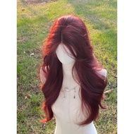 Rambut palsu wanita full kepala wig korean style wig rambut panjang curly 60CM rambut panjang wanita