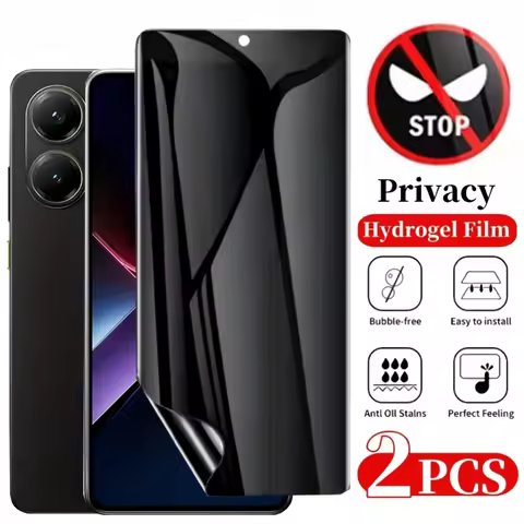 2Pcs Anti-Spy Hydrogel Film for Xiaomi Poco F7 Ultra F7 F6 F5 Pro Full Coverage Screen Protector For