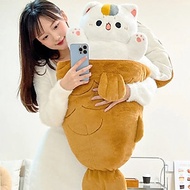Thú nhồi bông mèo cá nướng, thỏ cà rốt đáng yêu - Size 60cm - Quà tặng gấu bông chó trong khúc xương