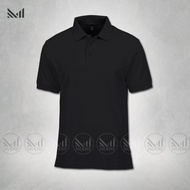 Black baju kolar kosong premium fabric unisex tshirt polo lelaki perempuan baju polo hitam