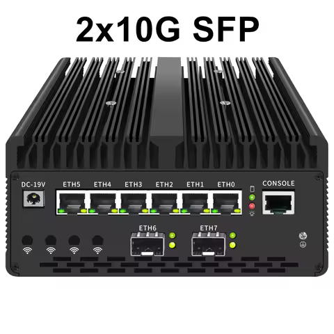 Topton Ultra 9 185H Firewall Mini PC Ultra 7 165H 155H 4x/2x 10G SFP 6*2.5G LAN Intel vPro Thunderbo