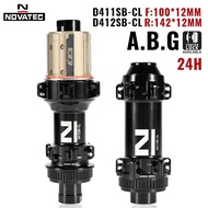 Road Bicycle Hubs 24 holes Center Lock Novatec D411SB-CL D412SB-CL Disc Brake 411/412 Thru Alex 100x