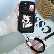 HP New Puppy Lanyard Embroidery Texture Case Infinix Hot 50I 40I Smart 9 8 Hot 50 Pro Plus Note 40 P