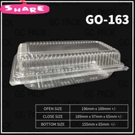 GO-163 OPS Plastic Tray with Lock (50pcs±)Bakery Roti Sosej Hot Dog Tray / BENXON OPS 163 / SW OP-L163 /GC PACK